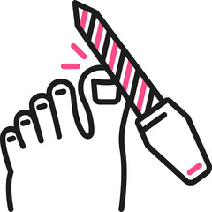 Cosmetics and Fashion Outline pedicure