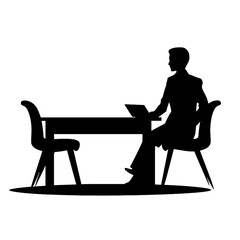 Fototapeta premium business people silhouette 