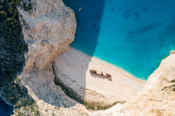 Shipwreck Beach on Zakynthos, Greece. - 736211272