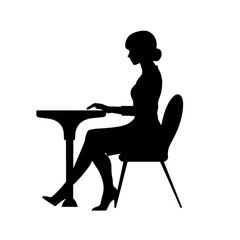 Fototapeta premium business people silhouette 