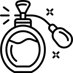 Obraz premium Cosmetics and Fashion Outline perfume