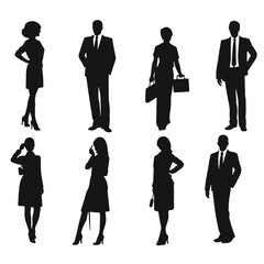 business people silhouette 