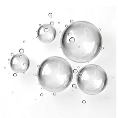 Liquid bubble isolated on transparent png.