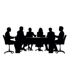 business people silhouette 