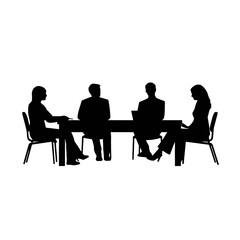 business people silhouette 