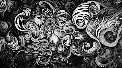 fine black and white line that nerve and seperate and a life like pattern