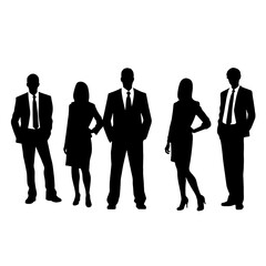 business people silhouette 
