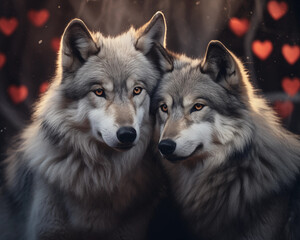 Wolves live and hunt in packs, and within these social structures, the alpha male and female form
 a prominent pair, leading the pack together. This partnership symbolizes loyalty and cooperation.