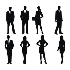 business people silhouette 
