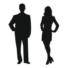 business people silhouette 
