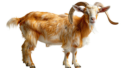 An elegant goatantelope stands proudly, its majestic horns glistening in the sunlight, a symbol of untamed beauty in the world of livestock