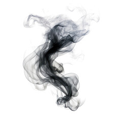 Abstract black and gray smoke g a soft cloudy on transparent png.	