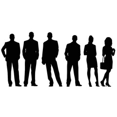 business people silhouette 
