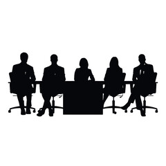 business people silhouette 

