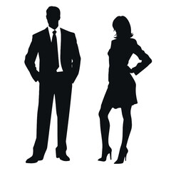 business people silhouette 
