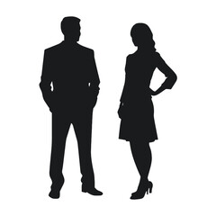 business people silhouette 