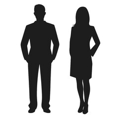 business people silhouette 
