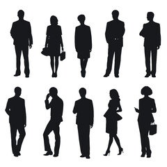 business people silhouette 