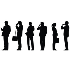 business people silhouette 