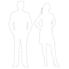 business people silhouette 