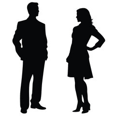 business people silhouette 