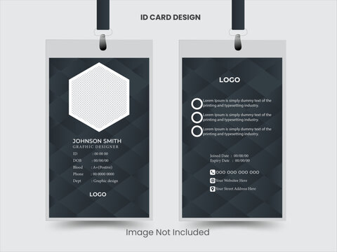 Free vector abstract id cards template concept