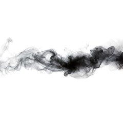 Abstract flying gray smoke cloud, a soft Smoke explode cloudy on transparent png.	