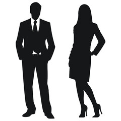 business people silhouette 