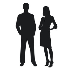 business people silhouette 