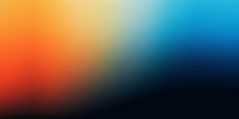abstract Color gradient  grainy background, dark orange blue black  noise textured grain  gradient  backdrop website header poster banner cover design