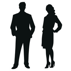 business people silhouette 