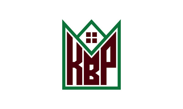 KBP initial letter real estate builders logo design vector. construction ,housing, home marker, property, building, apartment, flat, compartment, business, corporate, house rent, rental, commercial