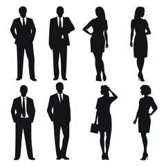 business people silhouette 