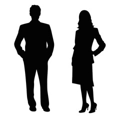 business people silhouette 