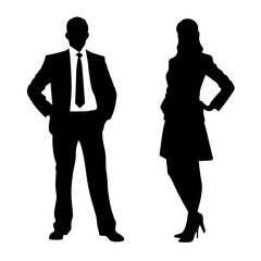 business people silhouette 