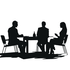 Fototapeta premium business people silhouette 