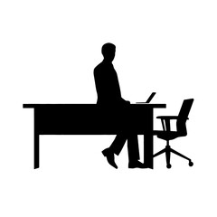 Fototapeta premium business people silhouette 