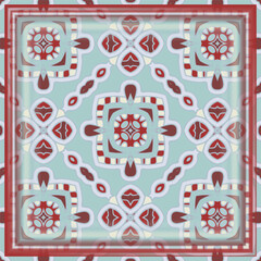 Seamless pattern in white blue red for decoration. Print for paper, tiles, textiles. Home  decor, interior design, cloth design.