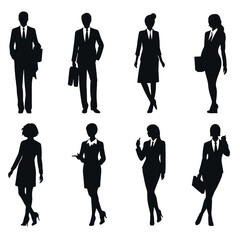 business people silhouette 