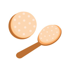 Spa furniture of colorful set. This depiction of a high-end spa salon element characterized by its sleek lines and premium materials, set against a simple white background. Vector illustration.