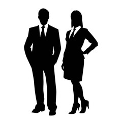 business people silhouette 