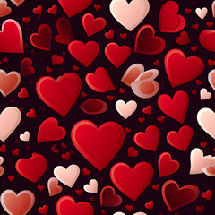 seamless background with hearts