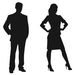 business people silhouette 
