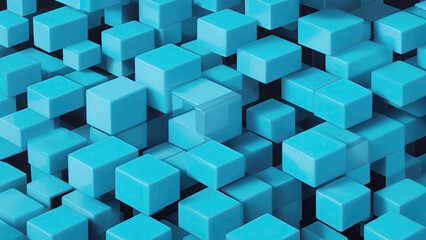 Abstract Cyan cubes background