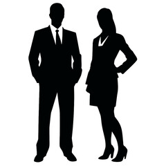 business people silhouette 