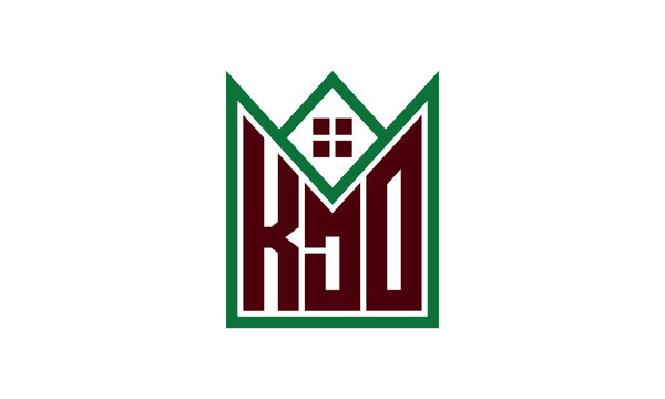 KDO initial letter real estate builders logo design vector. construction ,housing, home marker, property, building, apartment, flat, compartment, business, corporate, house rent, rental, commercial