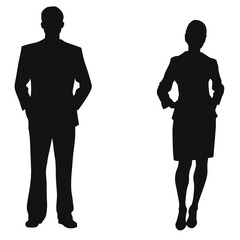 business people silhouette 