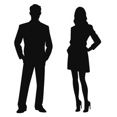 business people silhouette 