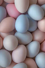 this image is of plastic easter eggs in the style of 