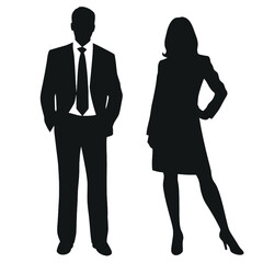 business people silhouette 